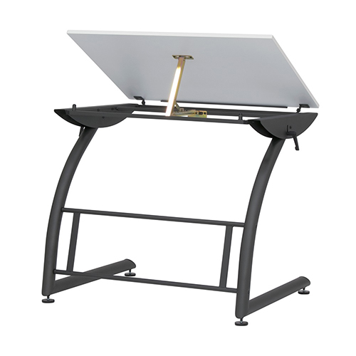 Photograph of Studio Designs Triflex Standing Height Adjustable Drawing Table - Charcoal Black and White - 10098