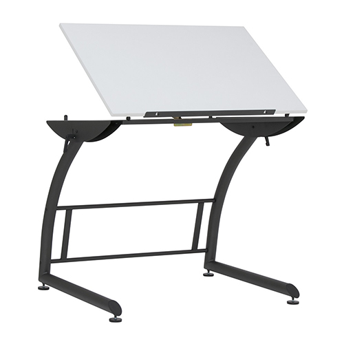 Photograph of Studio Designs Triflex Standing Height Adjustable Drawing Table - Charcoal Black and White - 10098