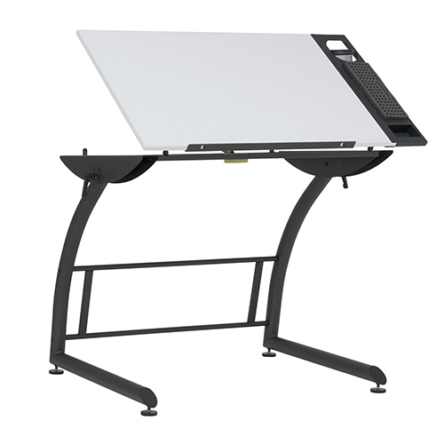  Studio Designs Triflex Standing Height Adjustable Drawing Table - Charcoal Black and White - 10098