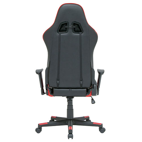 Photograph of Studio Designs SD Gaming High Back Gamer Chair with Removable Lumbar and Headrest Pillow - Racing Red PU - 10660