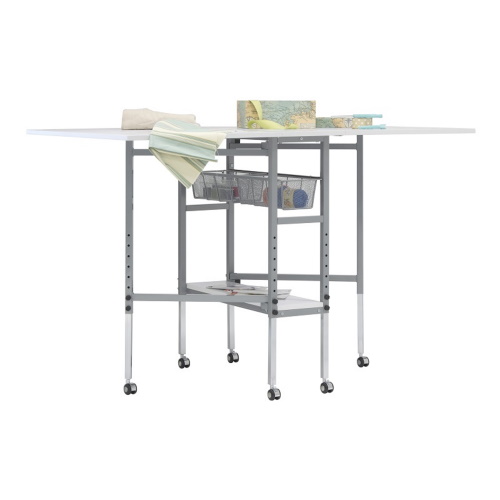 Studio Designs Cutting Table with Grid Top and Storage in
