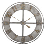 Studio Designs Home 30" Extra Large Industrial Loft Metal Wall Clock with Open Face, Arabic Numerals and Quartz Movement ET12404