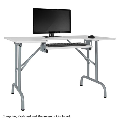  Studio Designs Folding Multipurpose Sewing Table - Silver/White - 13373