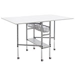Studio Designs Mobile Height Adjustable Hobby and Craft Cutting Table with Drawers - Silver/White - 13374 ET12412