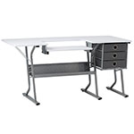 Studio Design Sew Ready Eclipse Ultra Sewing Machine Table - Gray/White - 13376 ET12414