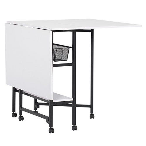 Sew Ready Mobile Craft Table with Folding Top & Storage