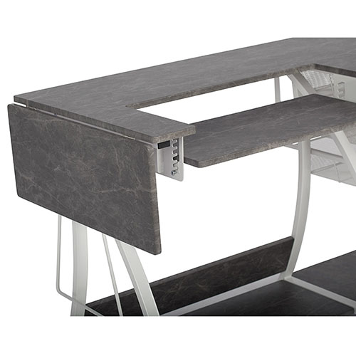Photograph of Studio Designs Sew Ready Pro Stitch Sewing, Hobby, and Computer Table with Folding Shelf and Wire Baskets - (2 Colors Available)