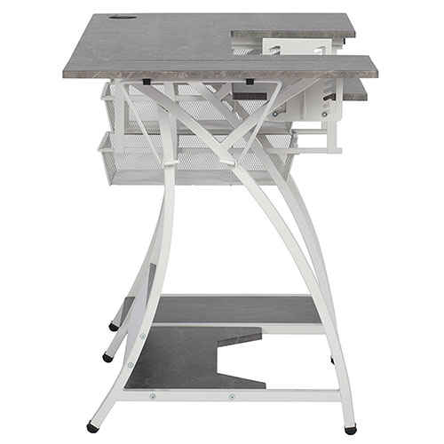 Photograph of Studio Designs Sew Ready Pro Stitch Sewing, Hobby, and Computer Table with Folding Shelf and Wire Baskets - (2 Colors Available)