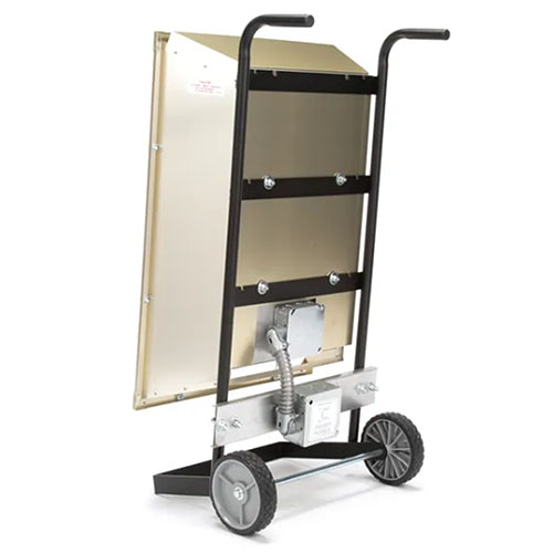 Photograph of TPI FSP Series 4.30KW Portable Electric Infrared Flat Panel Emitter - 240 Volts - FSP-4324-3