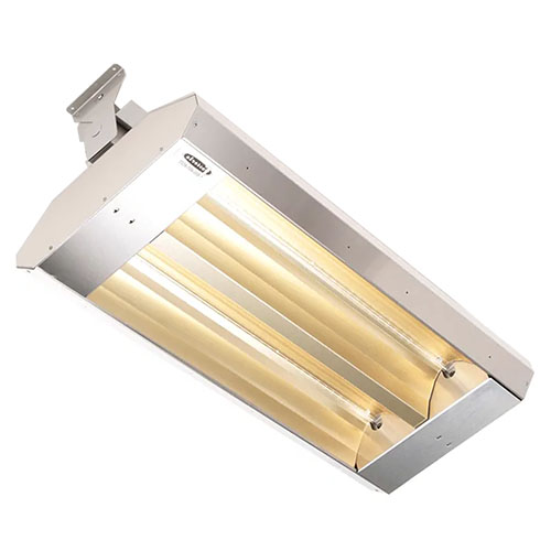  TPI TH Series 2 Lamp 5.0KW Mul-T-Mount Electric Infrared Heater with 8mm Quartz Lamps and Amber Gray Sleeves - 30&#176; Asymmetrical Reflector Pattern, 208 Volts - Bronze Finish - 342-A30-TH-208V-AG