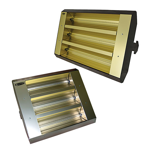 TPI TH &amp; THSS Series 3 Lamp 7.5KW Mul-T-Mount Electric Infrared Heater with 8mm Quartz Lamps and Amber Gray Sleeves - 30&#176; Symmetrical, 208 Volts - (2 Options Available)