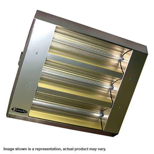  TPI TH &amp; THSS Series 3 Lamp 7.5KW Mul-T-Mount Electric Infrared Heater, 60&#176; Symmetrical with Stainless Steel Housing - 240 Volts - 343-60-THSS-240V