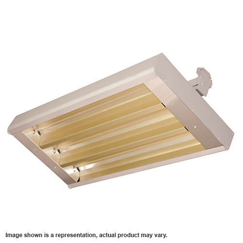   TPI THA Series 3 Lamp 7.5KW Mul-T-Mount Electric Infrared Heater with 8mm Quartz Lamps and Amber Gray Sleeves - 60° Symmetrical, 240 Volts - Extruded Aluminum - 343-60-THA-240V