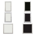 Titan Tools Single Door Indoor Magnetic Porcelain Board, Satin Aluminum Frame - (6 Options Available) ET18295