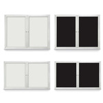 Titan Tools Double Door Indoor Magnetic Porcelain Board, Satin Aluminum Frame - (4 Options Available) ET18298