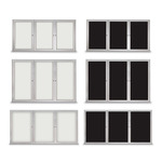 Titan Tools Triple Door Indoor Magnetic Porcelain Board, Satin Aluminum Frame - (6 Options Available) ET18300