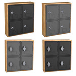 Titan Tools Cell Phone Lockers - 4 Door, Keyed/Hasp Lock, Light Oak w/ Door - (4 Options Available) ET18305