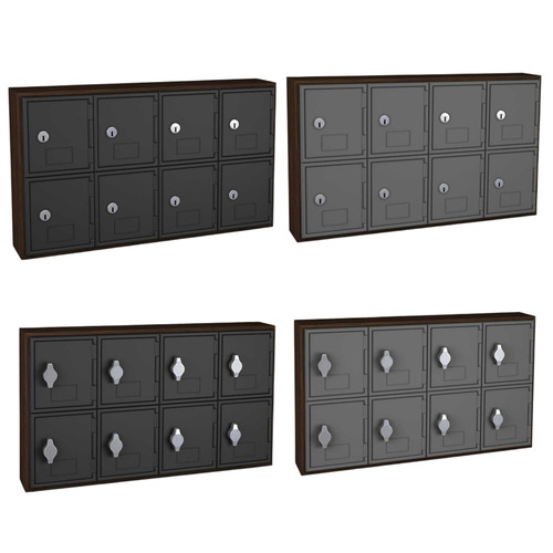  Titan Tools Cell Phone Lockers - 8 Door, Keyed/Hasp Lock, Walnut w/ Door - (4 Options Available)