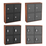 Titan Tools Cell Phone Lockers - 4 Door, Keyed/Hasp Lock, Cherry w/ Door - (4 Options Available) ET18309