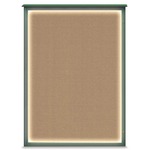Titan Tools 36" x 48" Illuminated Single Door Outdoor Recycled Bulletin Board Buff Cork, Woodland Green Frame - UVLSD3648LED-WOODGRN-BUFF ET18324