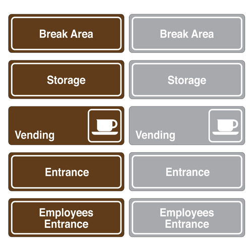  Titan Tools 9" x 3" Single Sided Wall Mount Facility Signs, Area and Location Signs - (10 Options Available)