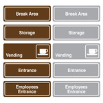Titan Tools 9" x 3" Single Sided Wall Mount Facility Signs, Area and Location Signs - (10 Options Available) ET18341