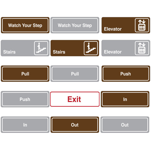  Titan Tools 9" x 3" Single Sided Wall Mount Facility Signs, Directional and Safety Signs - (15 Options Available)