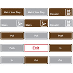 Titan Tools 9" x 3" Single Sided Wall Mount Facility Signs, Directional and Safety Signs - (15 Options Available) ET18344