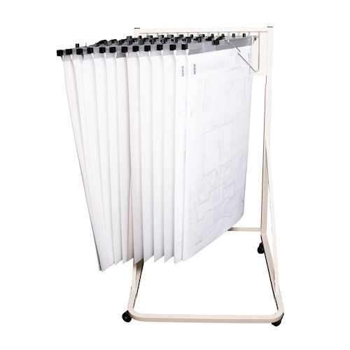Titan Tools Bundle - Premium Rolling Blueprint Stand with a Dozen 30" Clamps TTD2852