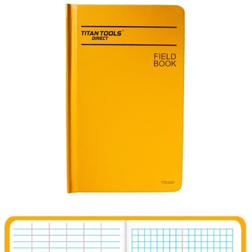 Titan Tools Field Book 8" x 4", 6 Vertical Columns &amp; 4x4 per Inch Grid  - TTD1251