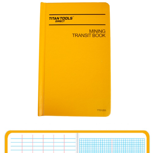 Titan Tools Mining Transit Book 8" x 4", 6 Vertical Columns &amp; 8x8 per Inch Grid - TTD1253