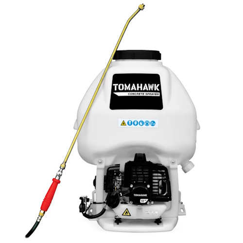 Tomahawk - 6.5 Gallon Backpack Concrete Finishing Sprayer with 1.8HP Engine, 24" Wand, &amp; .5 GPM Fan Nozzle - TCS6.5