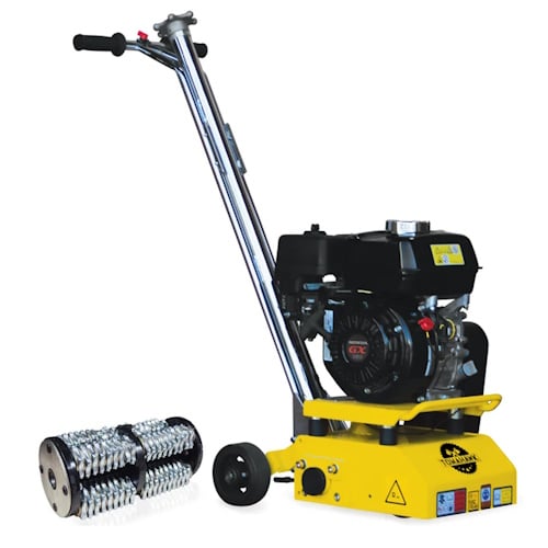 Tomahawk - 8&quot; Gas Concrete Scarifier Planer Grinder with 5.5 HP Honda Engine &amp; Drum - TSCAR-8H + TSCAR6TCC