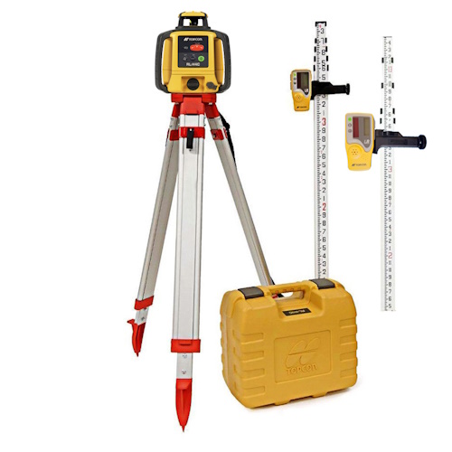 Topcon RL-H5A Self-Leveling Laser PS.DB Kit w/ LS-80X Receiver, 13ft Grade Rod, and Tripod - (2 Options Available)