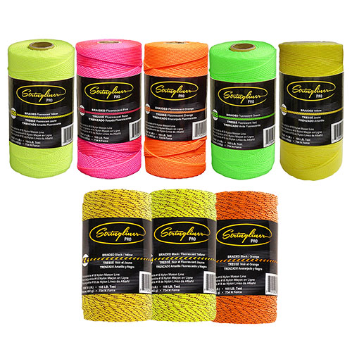 US Tape 1000&#39; Braided Stringliner Mason&#39;s Line Replacement Rolls - (11 Colors Available)