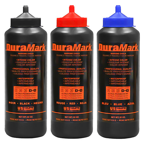  US Tape 32 oz. DuraMark Construction Chalk - Permanent - (3 Colors Available)
