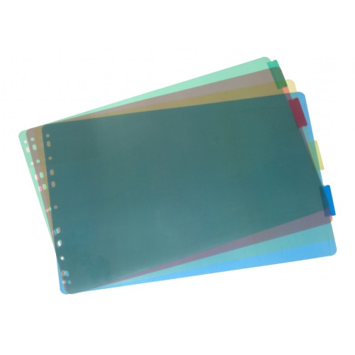 Filemode 11 x 17 Archival 5 Tab Multi-Colored Index Dividers (25 Pack) - 30218