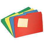 VLB Letter Size (8 1/2" x 11") Filemode Extra-Capacity Poly File Folders, 12/Pack, Assorted - 37200 ET12974