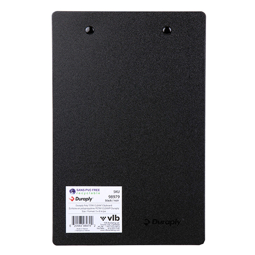 Photograph of VLB Duraply 5 x 8 &quot;Stay Clean&quot; Clipboards - 98979