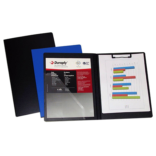  VLB Duraply 8.5&quot; x 11&quot; Folding Clipboard Portfolio - 98986