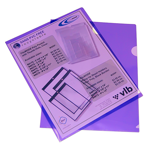  VLB Letter Size (8 1/2&quot; x 11&quot;) Poly View Folder, 10/Pack - Violet - 60274