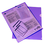 VLB Letter Size (8 1/2" x 11") Poly View Folder, 10/Pack - Violet - 60274 ET12998