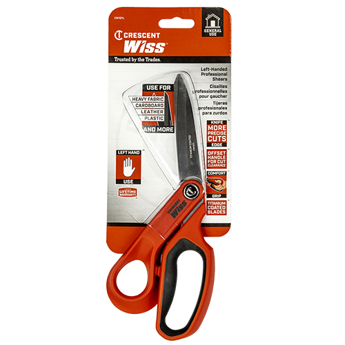  Wiss 10&quot; Offset Left-Handed Tradesman Shears - Titanium Coated - CW10TL