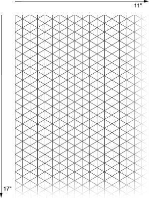 Alvin Isometric Paper, 11" x 17" (No 1242-6) - EngineerSupply