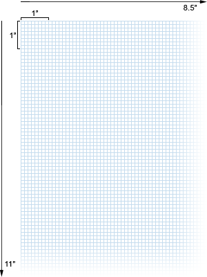 8.5 x 11 Alvin Quadrille Paper 4x4 Grid 50-Sheet Pad 1432-1 