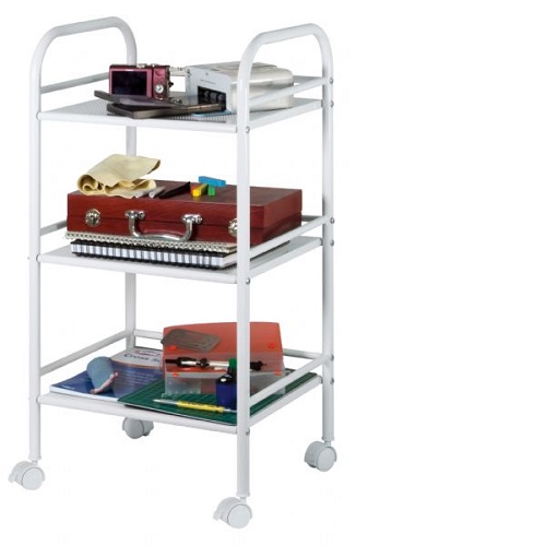 Photograph of Alvin Storage Cart 3-Shelf White SH3WH