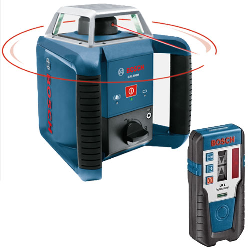 Bosch Self-Leveling Rotary Laser with Laser Receiver GRL400H ES3003