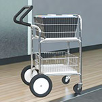 Charnstrom Compact Easy Push Handle Wire Basket Mail and Office Cart with Cushion Grip (M241E) ET14600