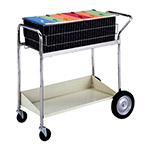 Charnstrom Medium Wire Basket Mail Distributing Cart with Grey Lower Shelf (B171) ET14623
