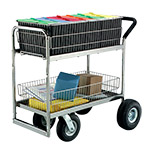 Charnstrom Medium Wire Basket Mail Delivery Cart with Caster - (2 Options Available) ET14625